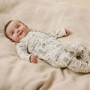 Eco Gifts: Foxglove Forest Organic Zipsuit w Feet