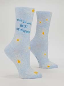 Gifts Under 30: Womens Crew Socks - This Is My Best Behaviour