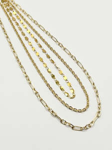 Triple Gold Chain Necklace