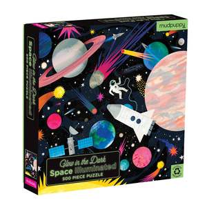 Gifts 30 50: Illuminated Space Glow In The Dark 500 Piece Puzzle