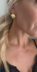 Globe Stud Earrings - Gold