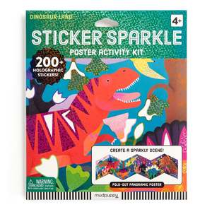 Eco Gifts: Dinosaur Land Sticker Sparkles Poster Activity Kit
