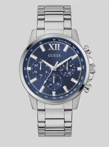 Guess Watch - Silver with Blue Face