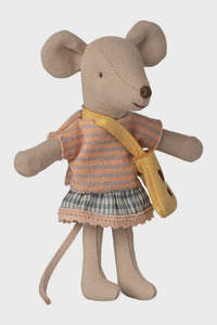 Maileg Little Sister Mouse With Bag