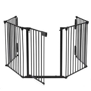 Foldable Pet Gate – 5-Panel Metal Barrier