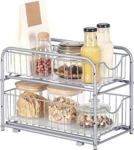 In Stock: Pull-Out 2-Tier Sliding Cabinet Organiser