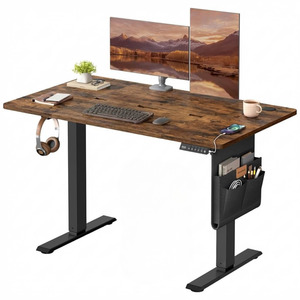 In Stock: Electric Standing Desk 120 cm x 60 cm – Rustic Brown + Black