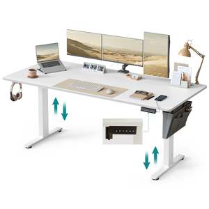 In Stock: Electric Standing Desk 180 cm x 80 cm – White