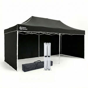 Pop Up Gazebo 3m x 6m with Carry Bag - Black