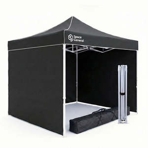 In Stock: Pop Up Gazebo 3m x 3m with Carry Bag - Black