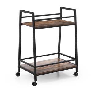 Rolling Bar Cart With Shelves