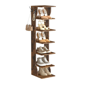Top Picks: Slim 7-Tier Shoe Rack – Vintage Brown