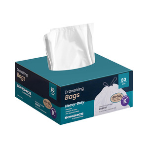 Top Picks: Heavy-Duty Drawstring Rubbish Bags 50 Litre - (80 Piece)