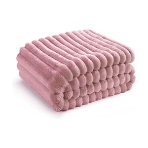 Space Essentials: Flannel Throw Blanket Double 180 x 200 cm - Pink