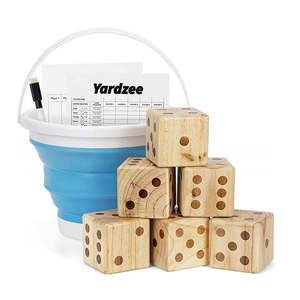 Giant Backyard Dice Game – Bucket & Scorecard Set