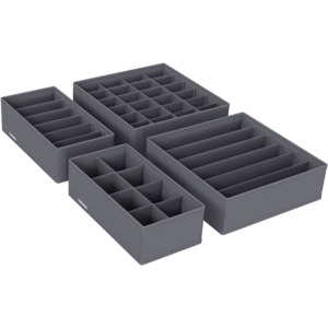 Holiday Storage: Drawer Organiser Grey (Set of 4)