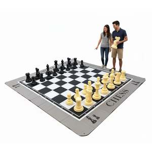 Space Essentials: Jumbo Garden Chess – Outdoor Play Mat Included