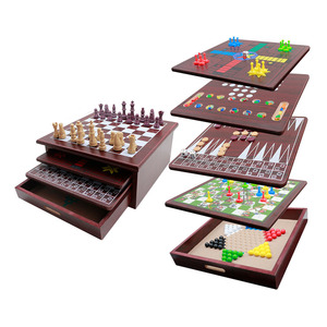 Space Essentials: 15-in-1 Family Game Box – Chess, Cards & More