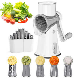 Space Essentials: 5-in-1 Manual Rotary Food Slicer