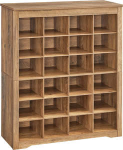 Karla Shoe Storage 6 Tier Cabinet - Rustic Walnut