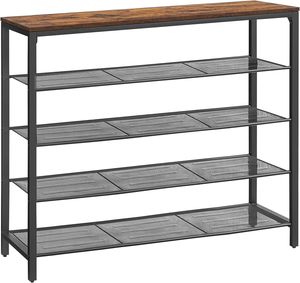 Shoe Rack Storage 5 Tier Shelves - Brown