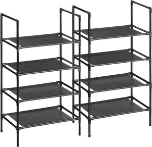Shoe Storage: Shoe Storage 4-Tier Organisers with Metal Frame (Set of 2)
