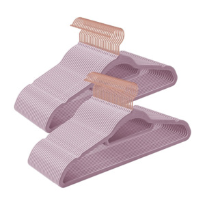 Coat Hangers: Velvet Coat Hangers Purple (Set of 50)