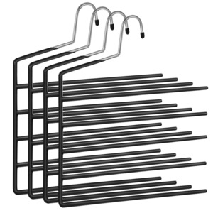Coat Hangers: Trouser Hanger Black (Set of 4)