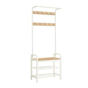 Cambrie Hallway Storage Coat Rack - Oak & Cream
