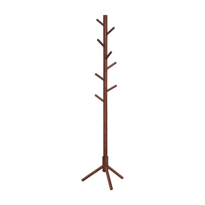 Free Standing Solid Wood Coat Rack - Dark Walnut