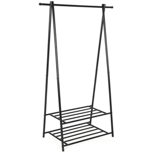 Space Saving Metal Frame Coat Stand - Black