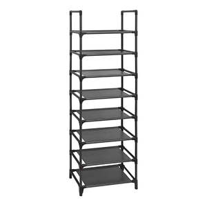 Hallway: Shoe Rack Storage 8 Tier 16 Pair - Black