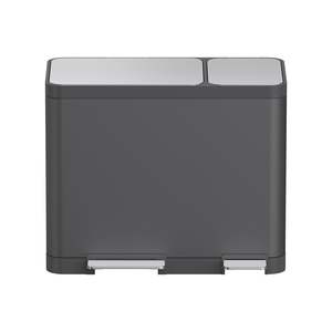 36L Pedal Rubbish Bin 24L+12L - Titanium Gray