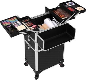 Laundry Bathroom: Professional Makeup Travel Trolley Rolling Case