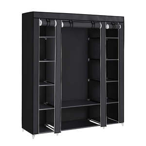 Wardrobes: Portable Wardrobe Clothes Storage Organiser (Black)