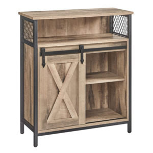 Kitchen Storage Cabinet With Sliding Barn Door