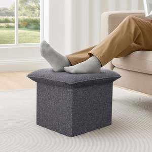 UltraPlush Foldable Ottoman - Dark Grey
