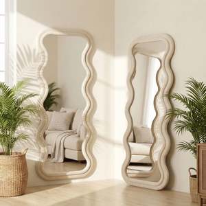 Gifts For Her: Sierra Wavy Full Length Dressing Mirror - Cream