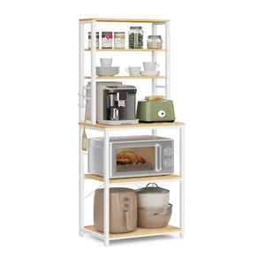 Kitchen Rack: Kitchen Pantry Storage Shelf - Oak White