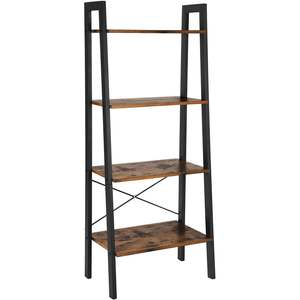 Mariah 4 Tier Ladder Bookshelf - Rustic Brown