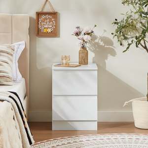 Bedside Table: Nola Bedside Table - White