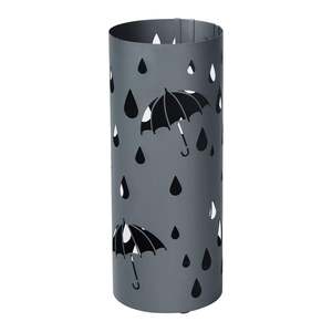 Wall Hooks Racks: Umbrella Holder with Water Tray and Hooks