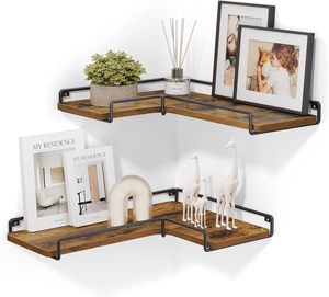 Wall Floating Shelves: L-Shaped Floating Shelves (Set of 2)