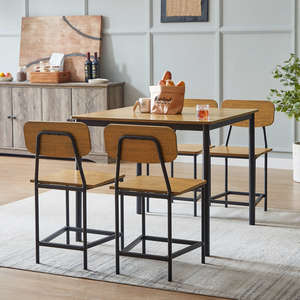 Viera 4 Seater Square Dining Set - Golden Oak