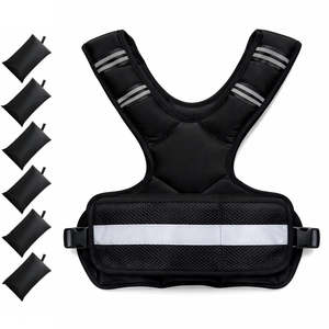 In Stock: DynaSpace Adjustable Weighted Vest 1.8-4.5KG - Iron Sand & Reflective