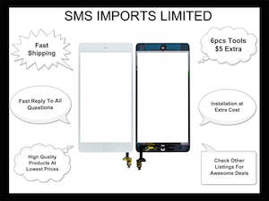 Ipad Mini 1: Touch Screen Ipad Mini 1 / 2 with IC, Home button & Tape White