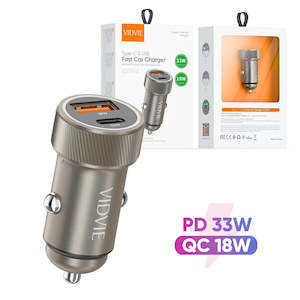 Vidvie CC542 Type-C & USB Fast Car Charger