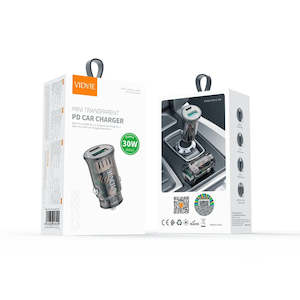 Car Charger: Vidvie CC534 Mini Transparent PD Car Charger