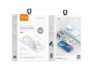 Vidvie: Vidvie WLC1409 2 in 1 Foldable Wireless Charger 15W