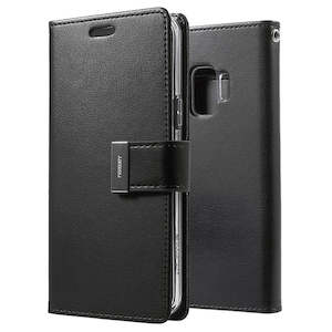 Iphone 14 Plus: Mercury Rich Diary Wallet Case For iPhone 14 Plus Black